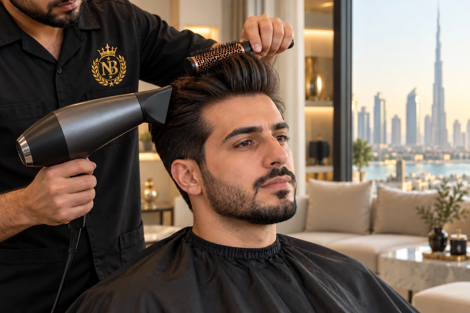 Blow-drying and styling a men&rsquo;s haircut